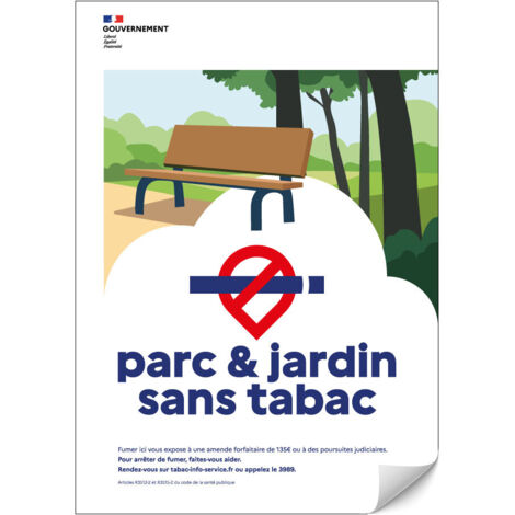 Adhésif Espace Sans Tabac Parc & Jardin A5 - 4002668
