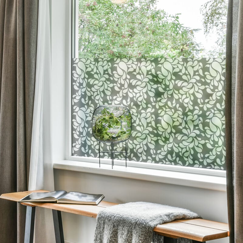 Adhésif Film Fenêtre Anti Regard Occultant - pétales - Stickers Autocollant Brise-Vue pour Vitres & Porte de Douche - 40x100cm