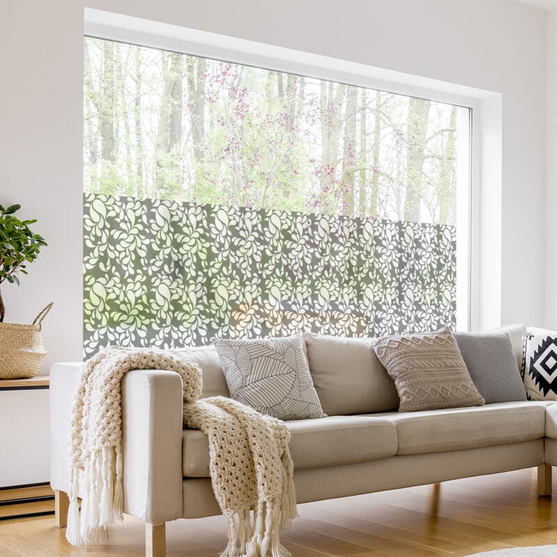 Adhésif Film Fenêtre Anti Regard Occultant - PÉTALES XL - Stickers Autocollant Brise-Vue pour Vitres & Porte de Douche - 40X200cm