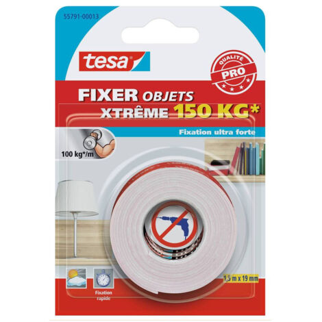 Adhésif Fixer Objets - Double Face Extrême 150kg 19mmx1.5ml - TESA