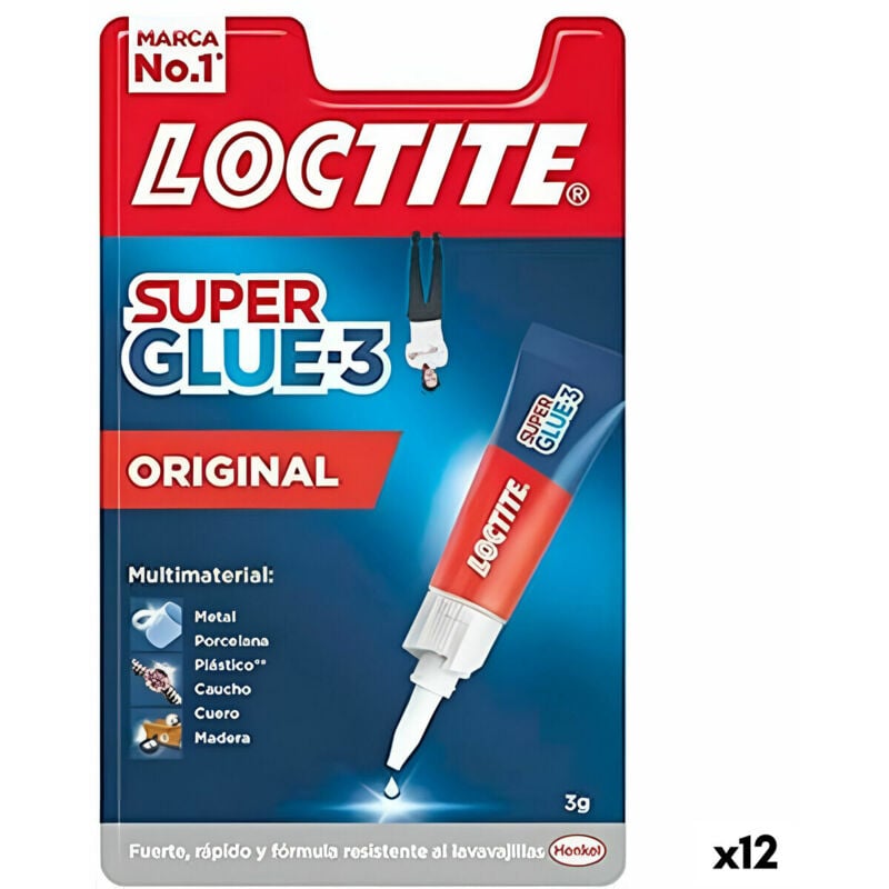 Adhésif instantané Loctite Super Glue 3 3 g (12 Unités)