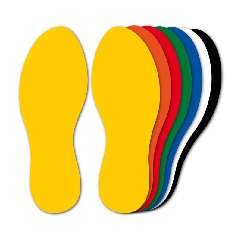 Adhésif marquage au sol empreintes de pas (O0174).- Lot de 10 -