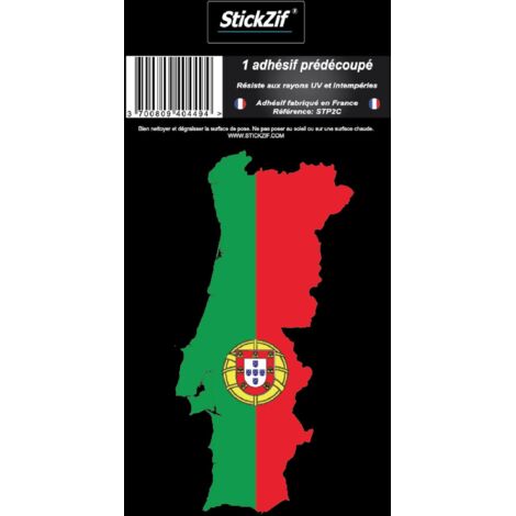 ADHESIF PAYS CARTE PORTUGAL X1