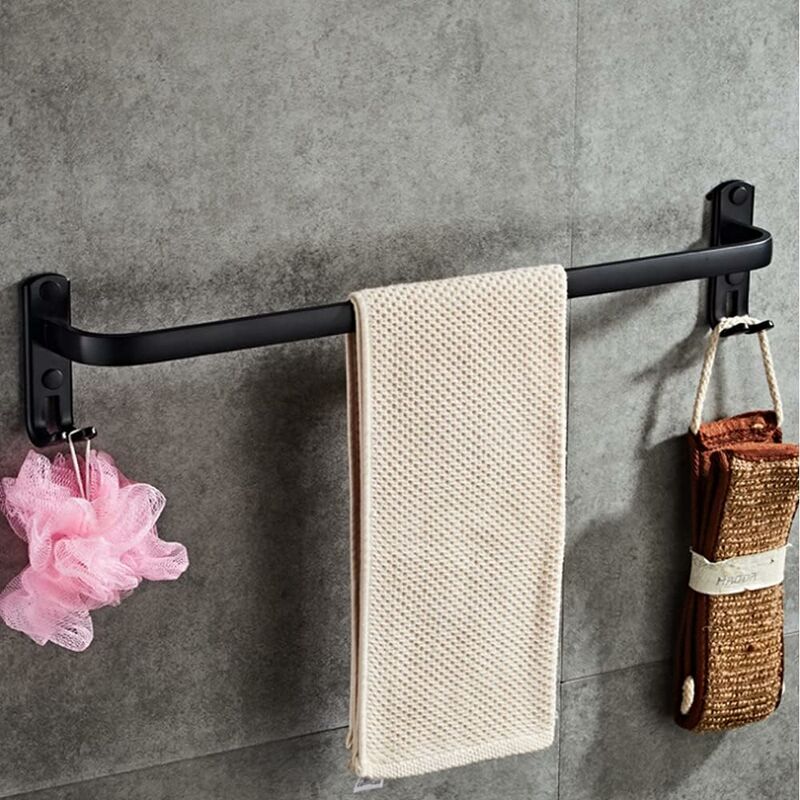 Porte-Serviettes Mural Adhésif - Accessoires de Salle de Bain Robuste, sans Perçage