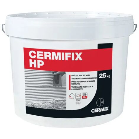 Adhésif  pour la pose de revêtements céramiques sol et mur Cermifix HP - seau 25kg CERMIX