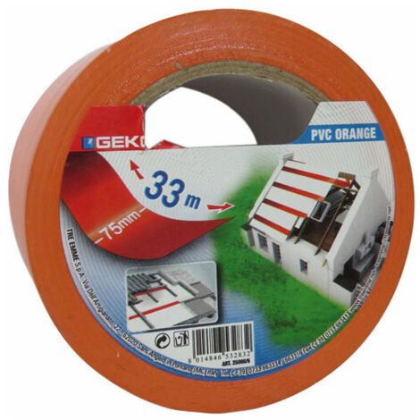 Adhésif pvc orange 75mmx33m