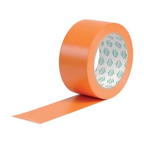 Adhésif PVC plastifié orange Larg. x long. 48 mm x 33 m