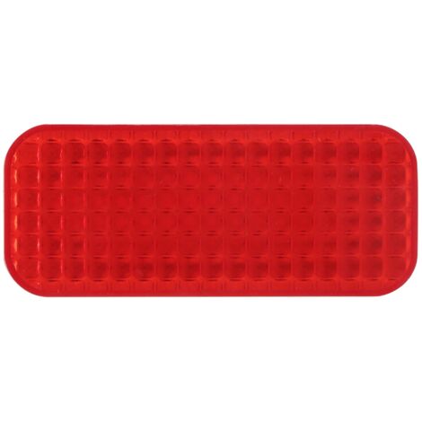 Adhésif Réfléchissant Rectangulaire Rouge Protection Sécurité Automobile Moto ABS 9.5x4cm