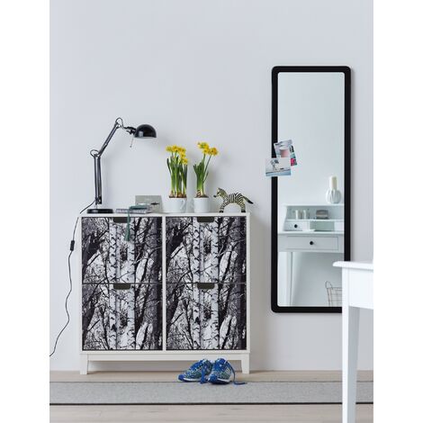 Adhésif rénovation & décoration Forêt 200 x 67,5cm Noir, Blanc - noir blanc