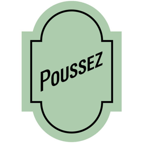 Adhésif repositionnable "Poussez" format A6 (fond vert)