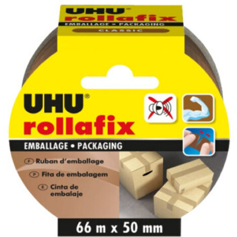 Adhésif Rollafix Emballage 66mx50mm Marron - Uhu