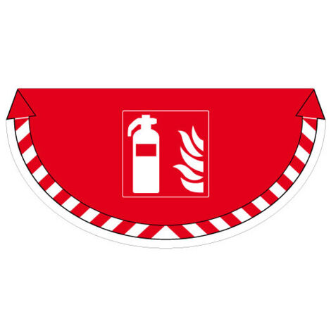 Adhésif Sol Antidérapant – Signalisation Extincteur – 700 × 350 mm – Sécurité Incendie