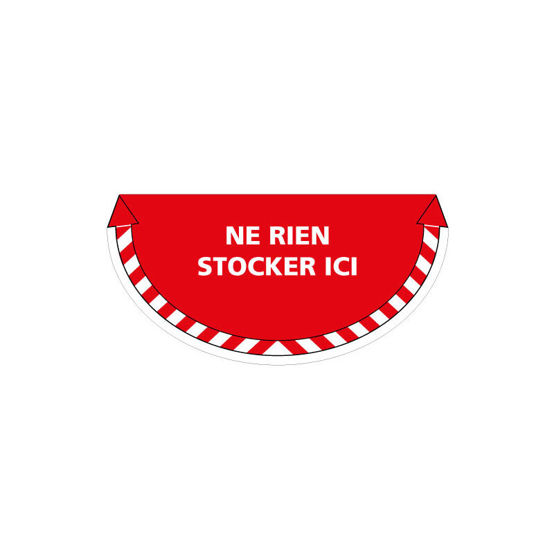 Adhesif sol antiderapant signalisation ne rien stocker ici (G1267)
