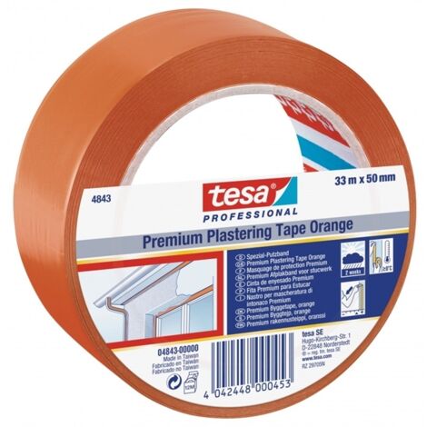 Adhesif special Batiment 4843 33 m x 50 mm orange Tesa