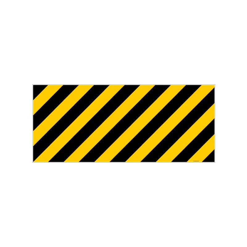 Adhesif special sol bandes jaunes et noires (G1242)