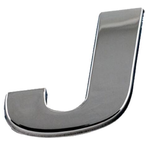 Adhesif Sticker 3D Chrome - Lettre J - 29x26mm