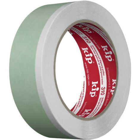 Adhésif toilé Duoband 310 longueur 25 m largeur 35 mm vert/blanc rouleau KIP (Par 12)