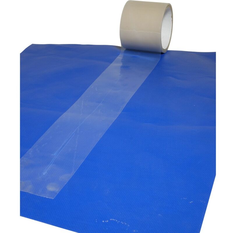 Adhésif transparent 200mm x 20m pour réparation bâche
