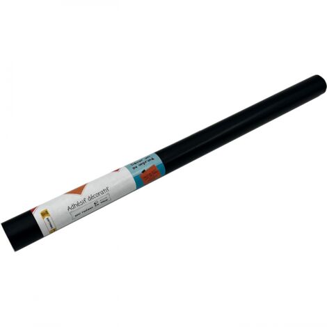 Adhésif Uni Noir Mat 45cm x 2m