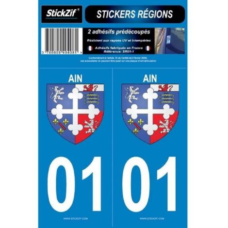 ADHESIFS REGION DEPARTEMENT 01 AIN X2