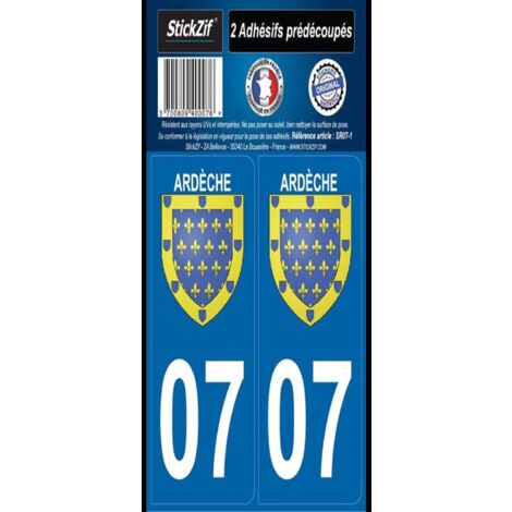 ADHESIFS REGION DEPARTEMENT 07 ARDECHE X2