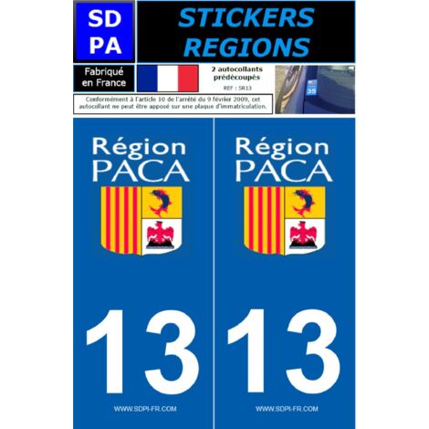 ADHESIFS REGION DEPARTEMENT 13 PACA X2