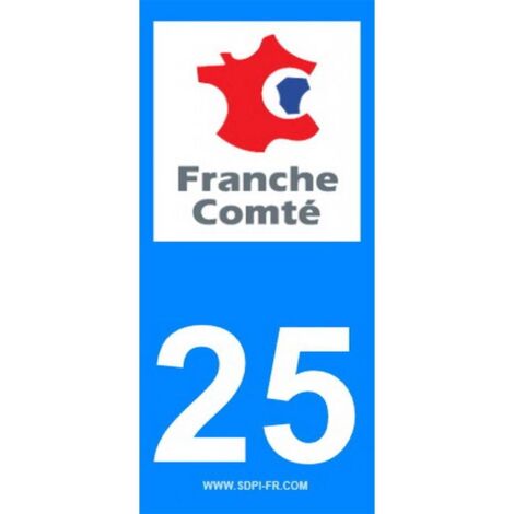 ADHESIFS REGION DEPARTEMENT 25 BOURGOGNE FRANCHE COMTE X2