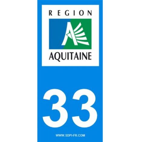 ADHESIFS REGION DEPARTEMENT 33 NOUVELLE AQUITAINE X2