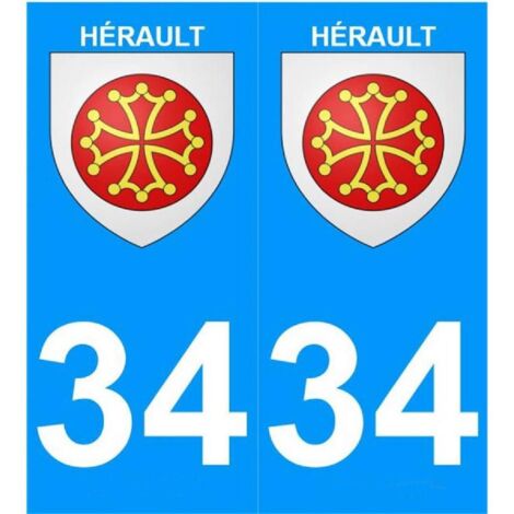 ADHESIFS REGION DEPARTEMENT 34 HERAULT X2