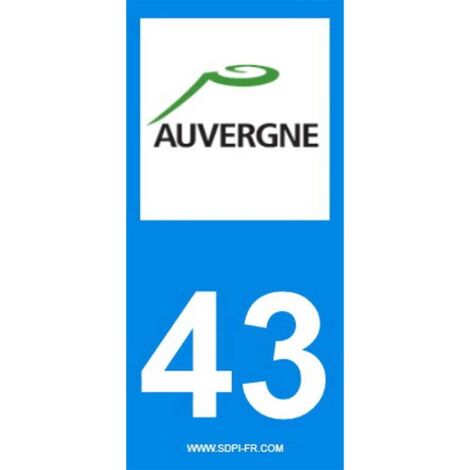 ADHESIFS REGION DEPARTEMENT 43 AUVERGNE RHONE ALPES X2