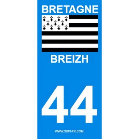 ADHESIFS REGION DEPARTEMENT 44 BRETAGNE / BREIZH X2