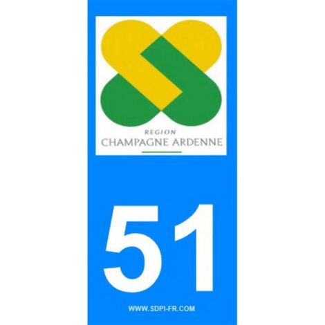 ADHESIFS REGION DEPARTEMENT 51 GRAND EST X2