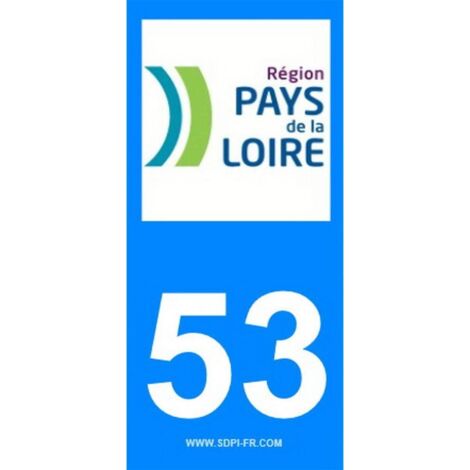 ADHESIFS REGION DEPARTEMENT 53 PAYS DE LA LOIRE X2