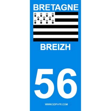 ADHESIFS REGION DEPARTEMENT 56 BRETAGNE/BREIZH X2