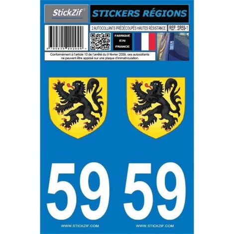ADHESIFS REGION DEPARTEMENT 59 FLANDRE X2