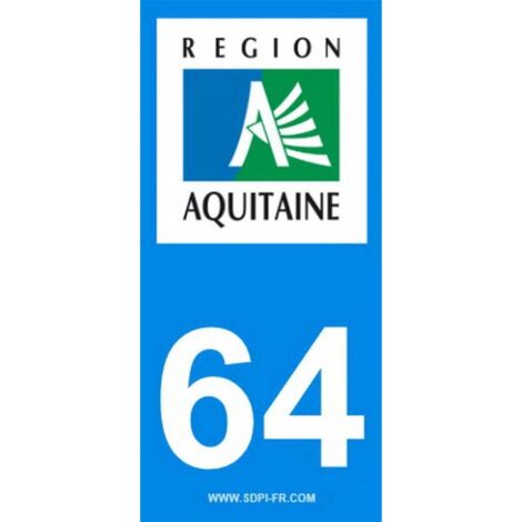 ADHESIFS REGION DEPARTEMENT 64 NOUVELLE AQUITAINE X2
