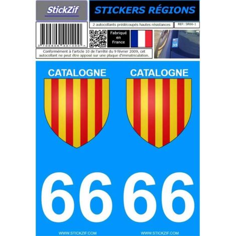 ADHESIFS REGION DEPARTEMENT 66 CATALOGNE X2