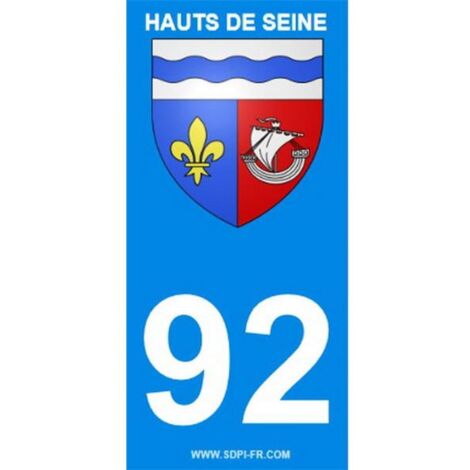 ADHESIFS REGION DEPARTEMENT 92 HAUTS DE SEINE X2