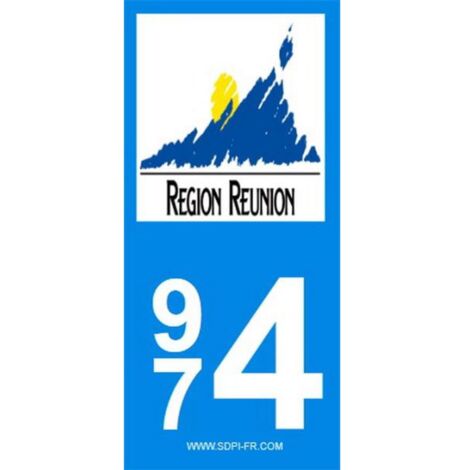ADHESIFS REGION DEPARTEMENT 974 REUNION X2