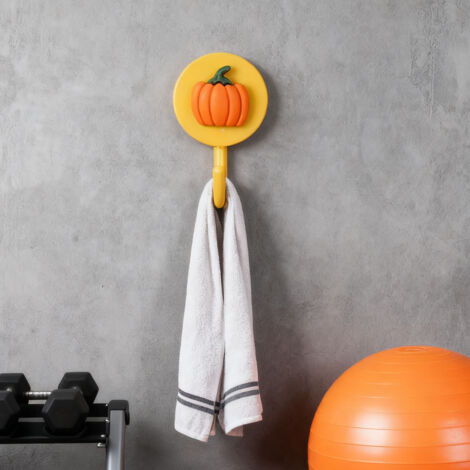 Adhesive Hooks Cute Cartoon Style Premium Plastic Eco Friendly Durable Adhesive Wall Hooks Pumpkin