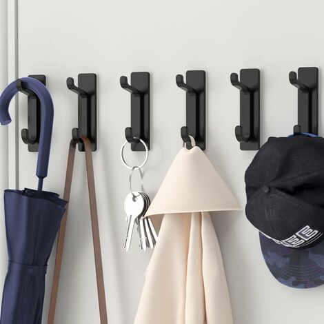8 Pcs Wood Wall Hooks Adhesive Coat Hooks Wall Mounted Hat Hooks Clothes  Hanger 