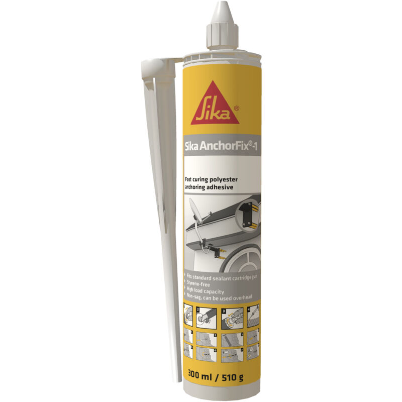 

AnchorFix - 1, Resina de poliester para anclajes, 300 cm3, Gris claro - Sika
