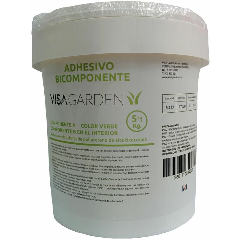 

Adhesivo bicomponente, Visa Garden 5,1 Kg