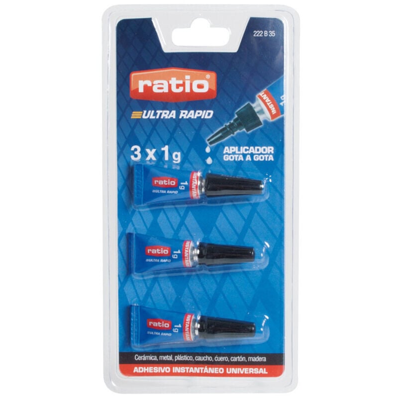 

Adhesivo Cianocrilato 3 X 1 G - Ratio
