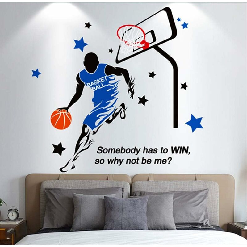 

Adhesivo de pared, pegatina de pared para jugar al baloncesto como decoración de pared para dormitorio, sala de estar, habitación de niños,