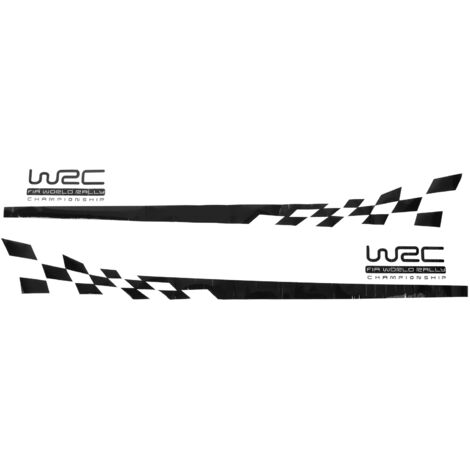 Adhesivo de PVC para carrocería de coche - Gráfico adhesivo de 200x25 cm, negro - 2 unidades (78,7x9,8 pulgadas) - Universal e impermeable