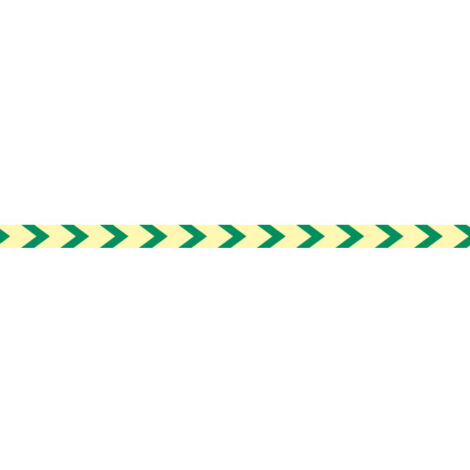 Adhesivo Direccional Balizamiento PVC Transparente Fotoluminiscente | 1000 x 60 mm - CLASE A (PVC 0'7 mm)