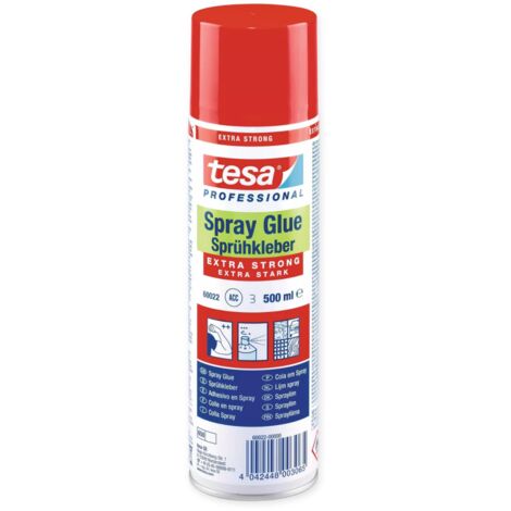 Adhesivo en aerosol TESA para tapicería de cuero, madera y telas, blanco, 500 ml