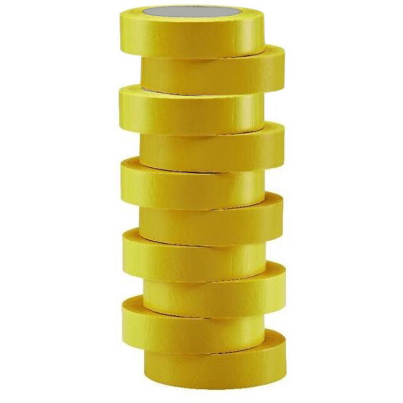Cinta adhesiva eléctrica de PVC 10m x 15mm Amarilla - Eurocel