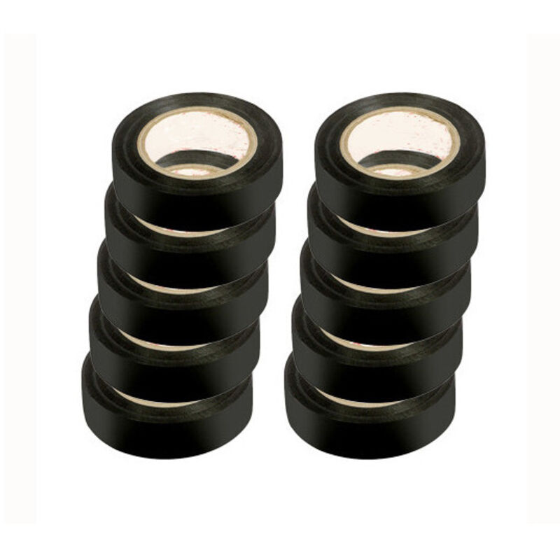 Cinta adhesiva eléctrica de PVC 10m x 15mm Negra - Eurocel